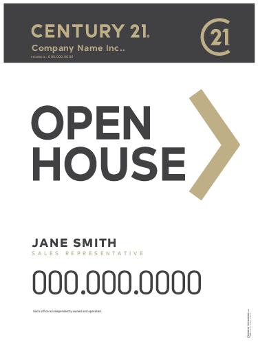 Century 21 Sandwich Board White - 24x32