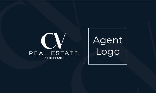 CV Real Estate - City w/ Agent Logo Business Card - 2 Sided