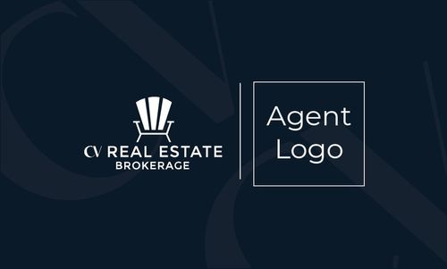 CV Real Estate - Cottage w/ Agent Logo Business Card - 2 Sided