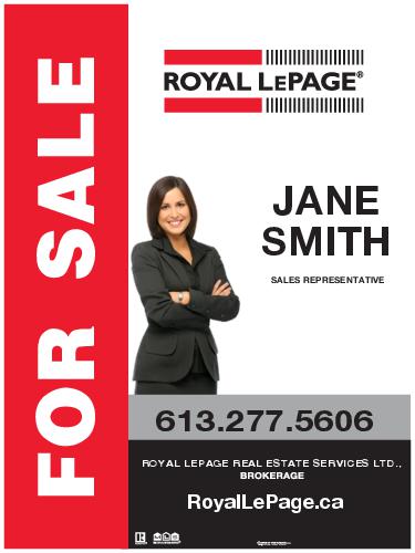 Royal LePage For Sale Sign - 24x32 Corporate with Photo
