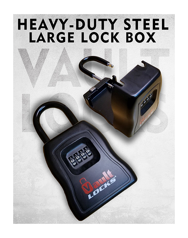 VaultLOCKS® Heavy-Duty Steel Lock Box - HS