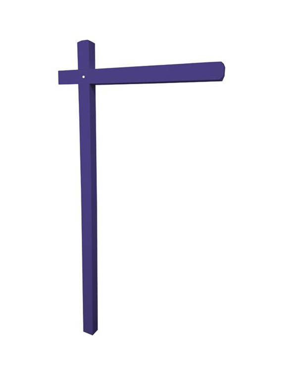 Aluminum Sign Post - Ultra Violet Purple