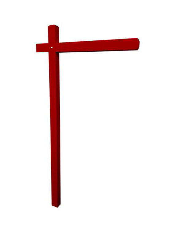 Aluminum Sign Post - Venetian Red