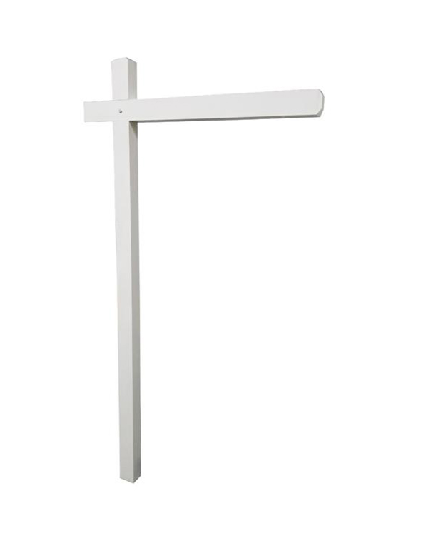 Aluminum Sign Post - White