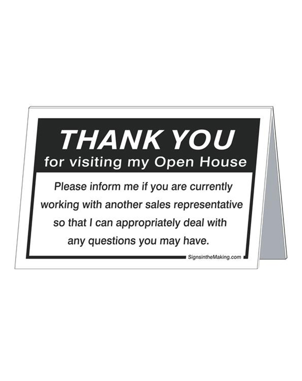 Coro Tent - Thank You for Visiting My Open House