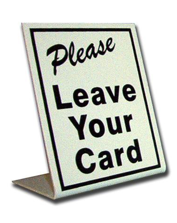 Standup - Please Leave Your Card - Plain