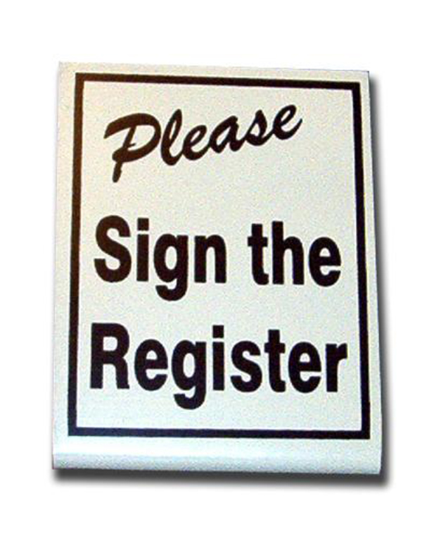 Standup - Please Sign the Register - Plain