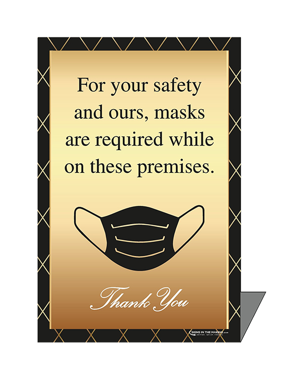 Standup - Masks are required, Gold