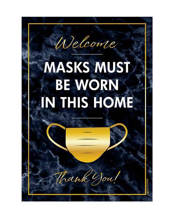 Standup - Mask Must Be Worn In This Home, Marble