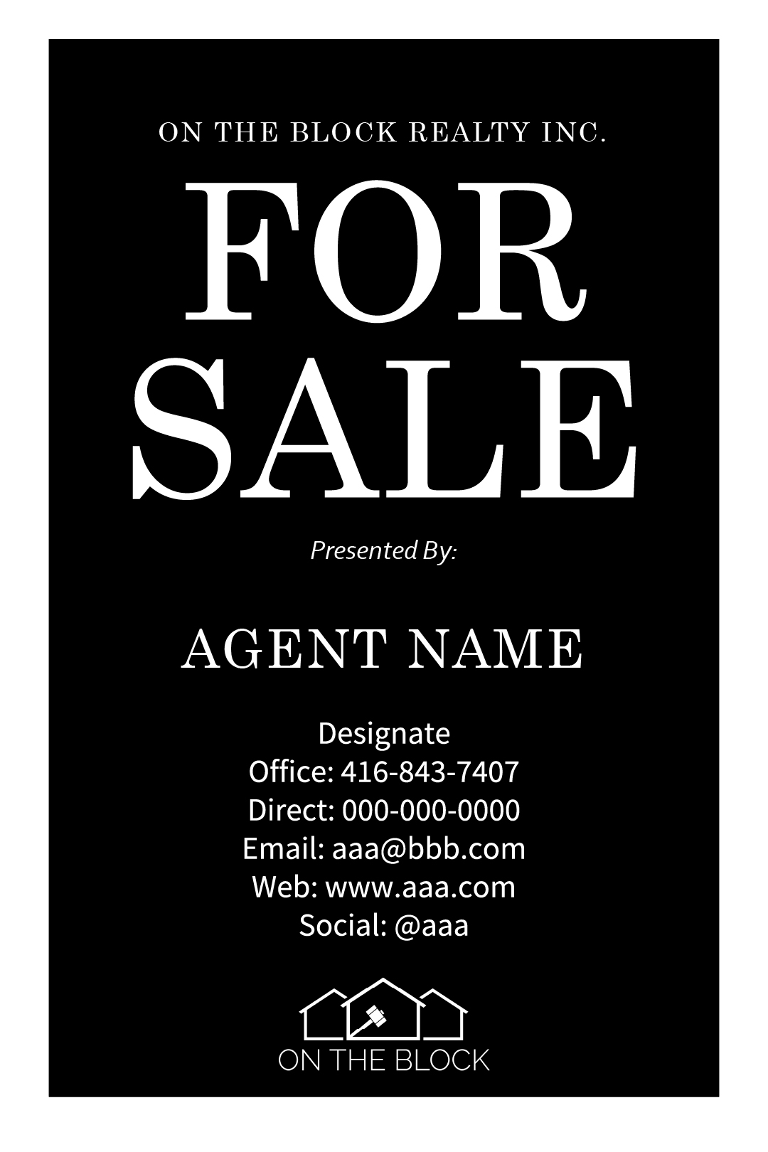 Black w/White Border