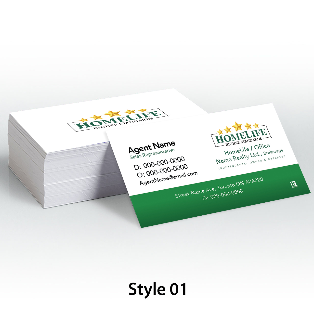 homelife business cards no photo