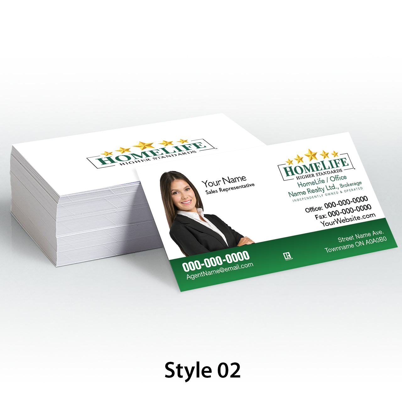 homelife business cards with photo