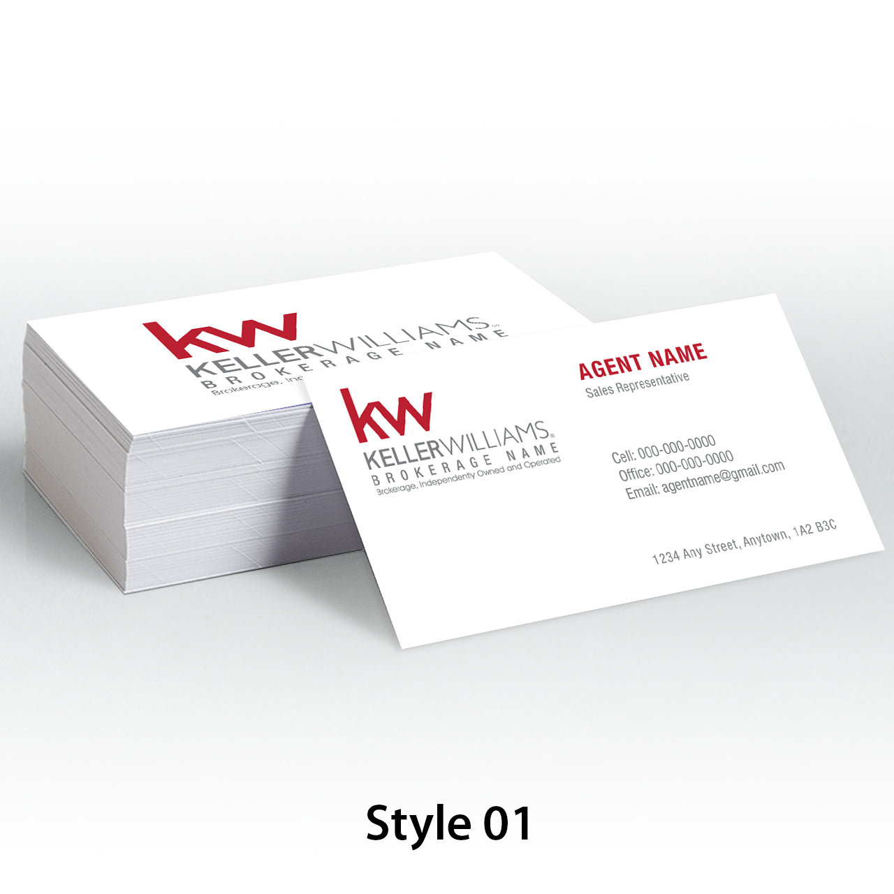Keller Williams business cards no photo