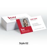 Keller Williams business cards with photo