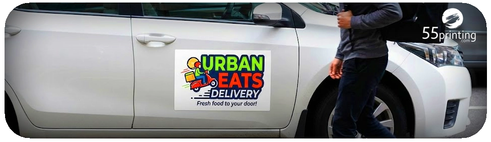 High quality printed car door magnet example