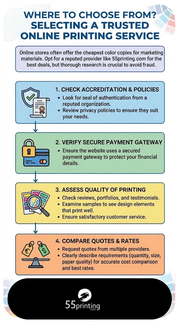 Guide to choosing printed marketing materials for color copies