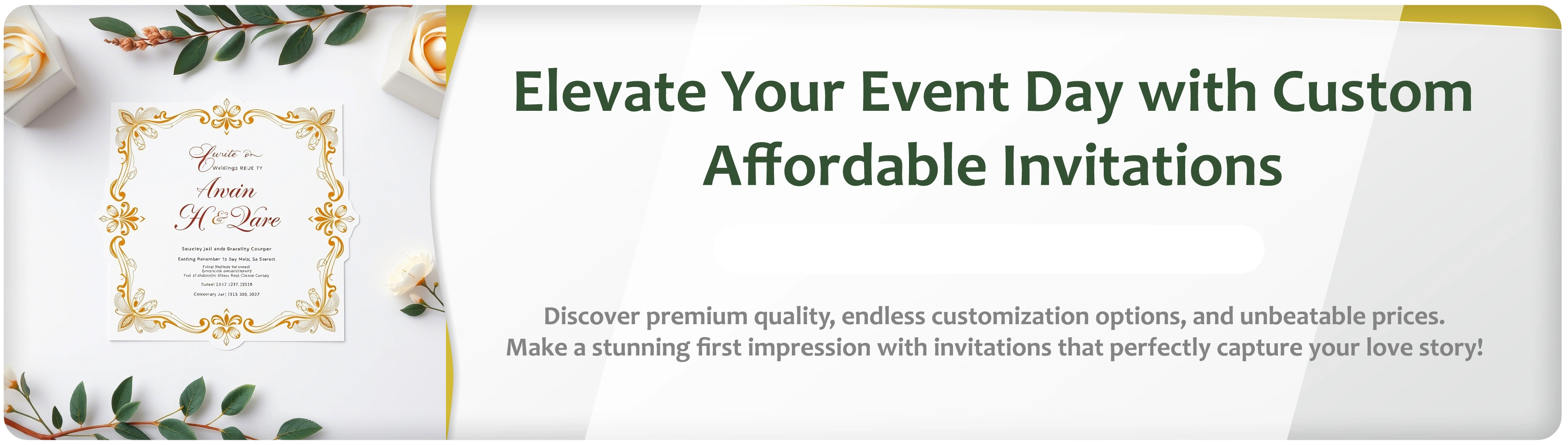 Custom invitations for weddings and special events