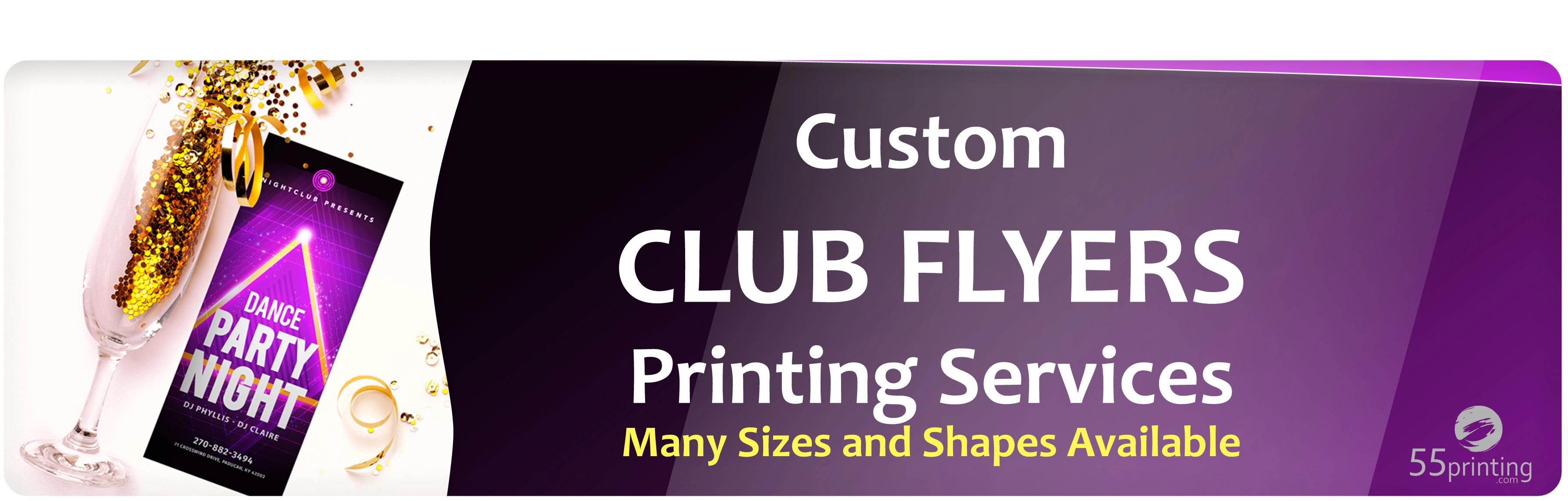 Colorful club flyer printing example for events