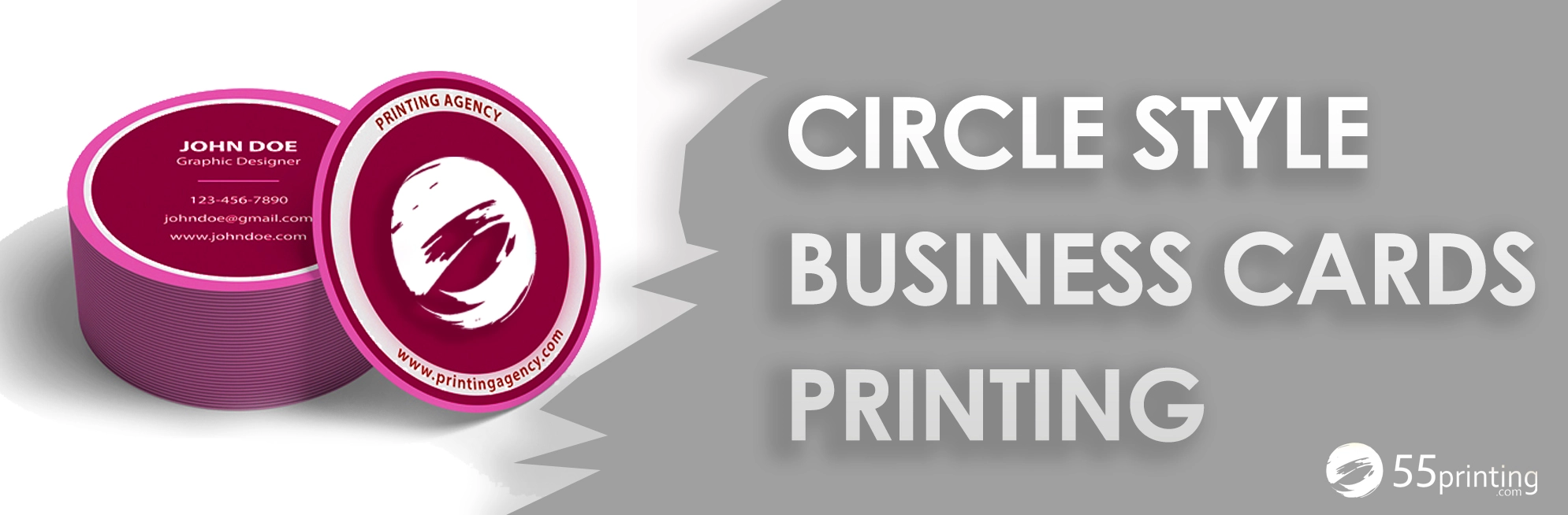Circle business cards branding example