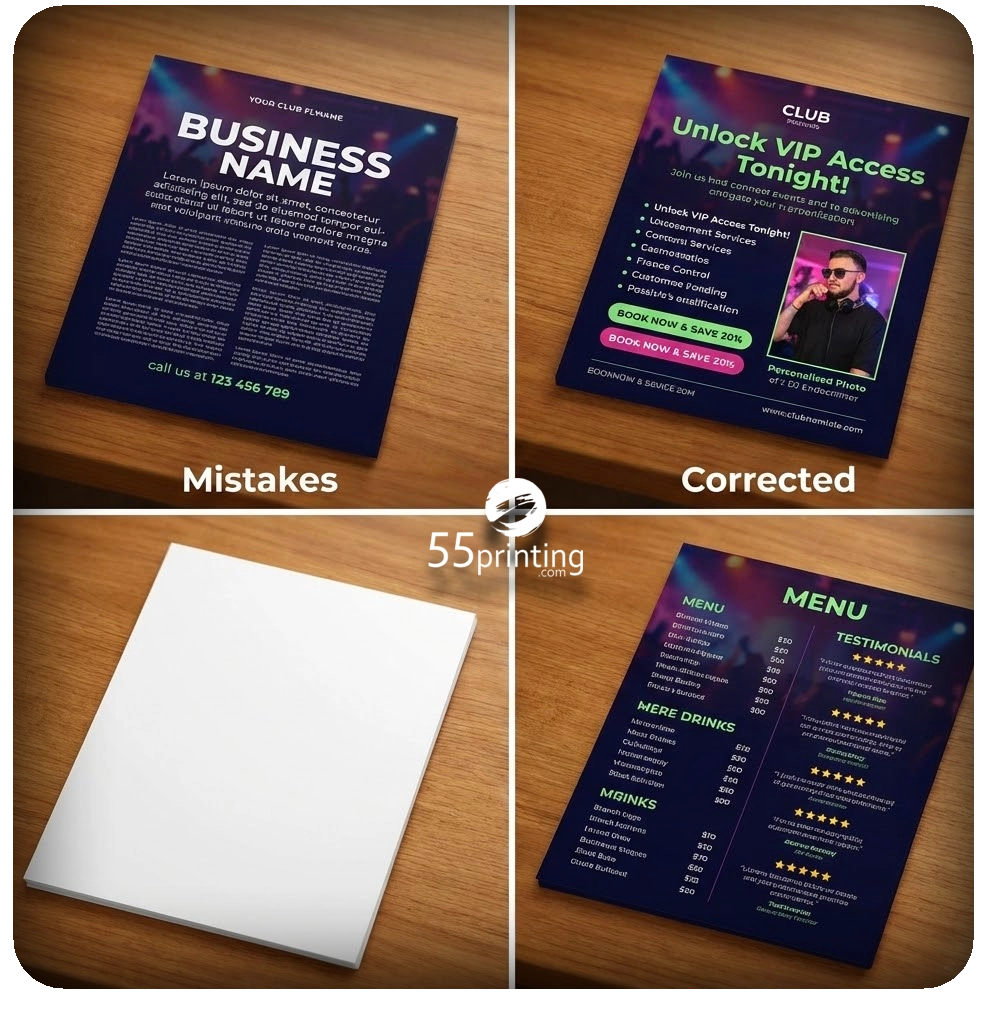 Common mistakes in flyer design and corrections