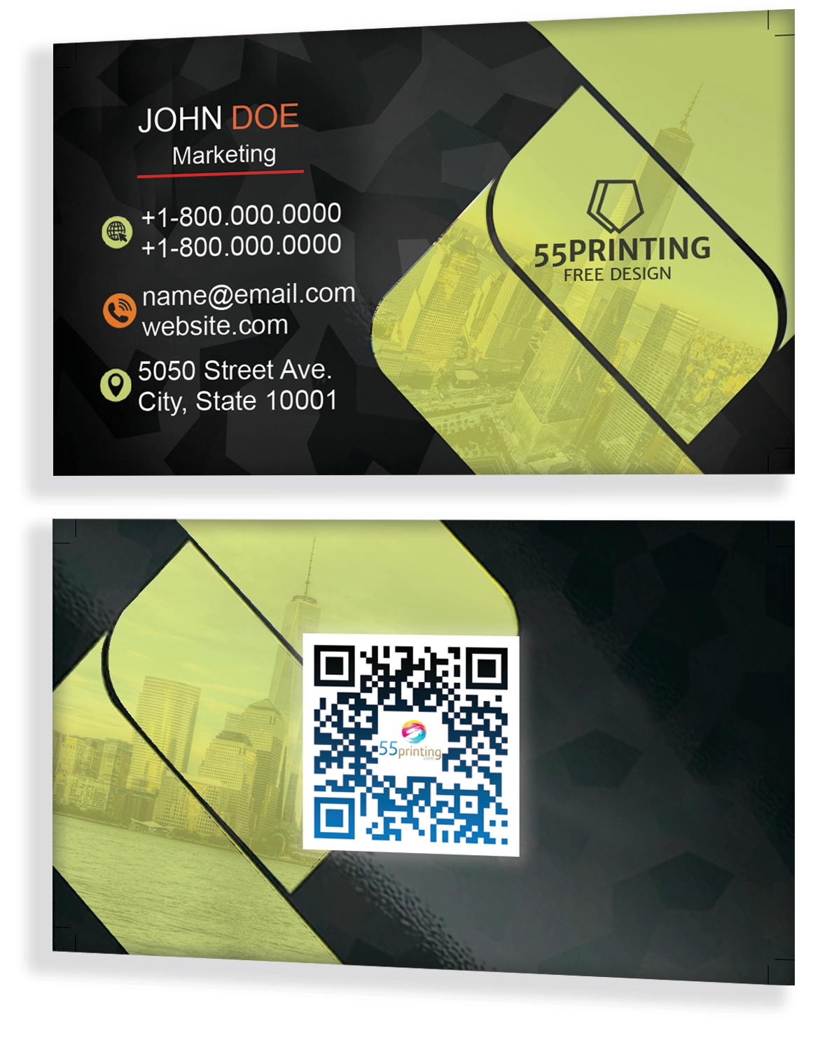 Affordable eco-friendly business card layout