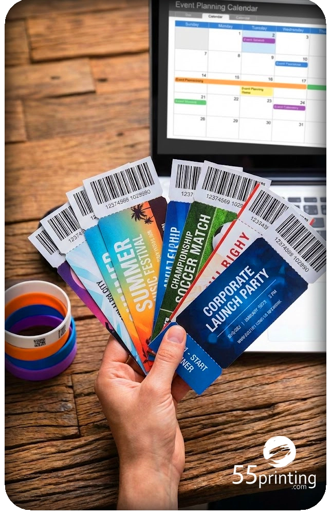 Numbered and perforated ticket printing