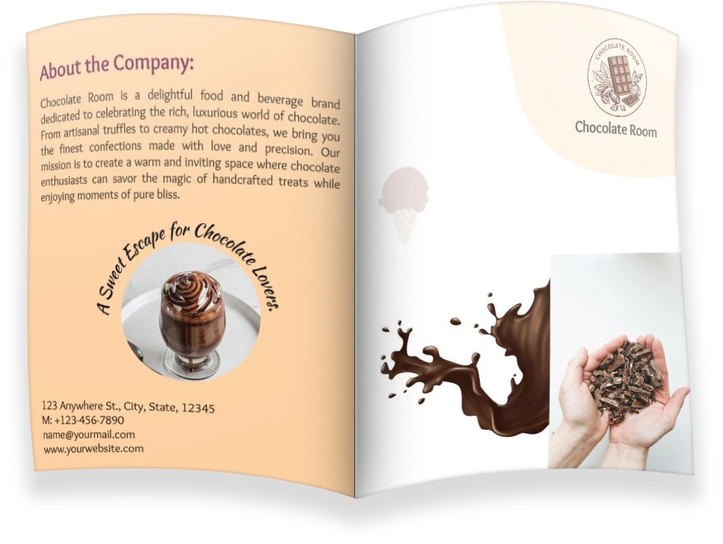 Clean light-themed brochure customization template