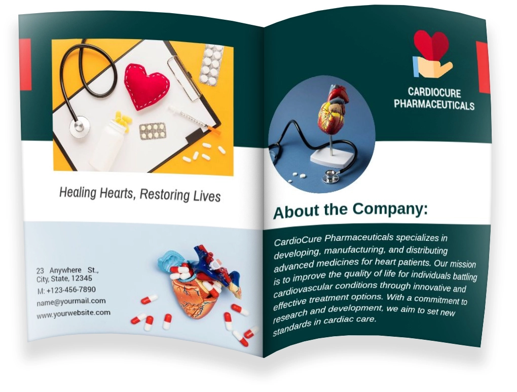 Dark Brochure Template Modern dark brochure printing layout