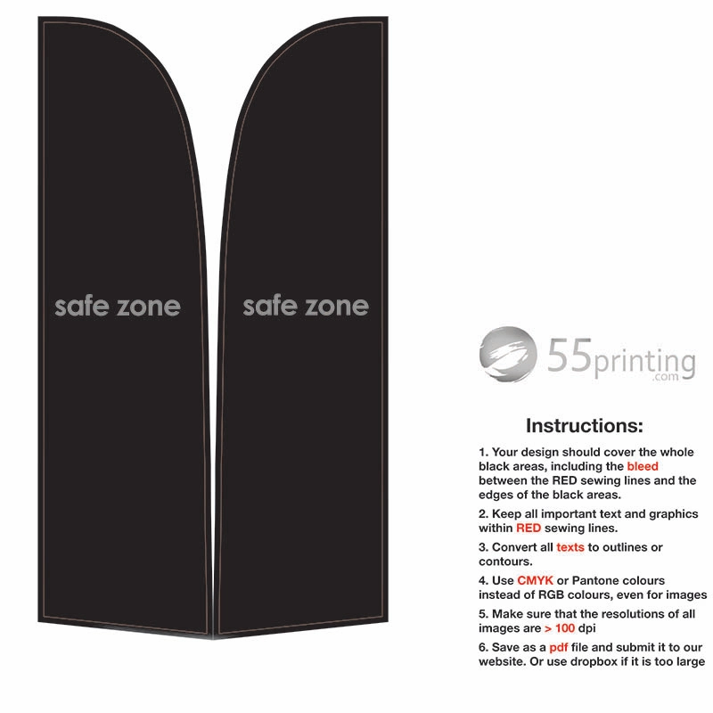 Technical graphic design requirements for flag printing