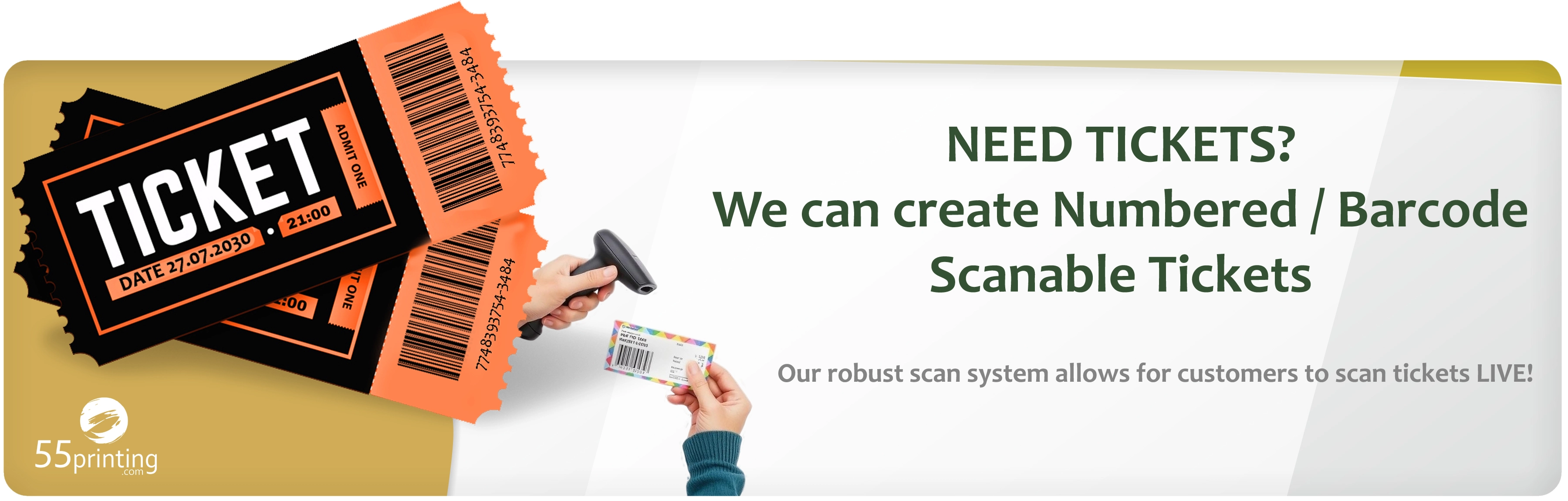 High-quality custom event tickets for businesses