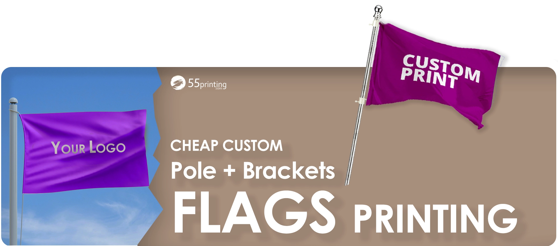 Custom Rectangular Flags Banner