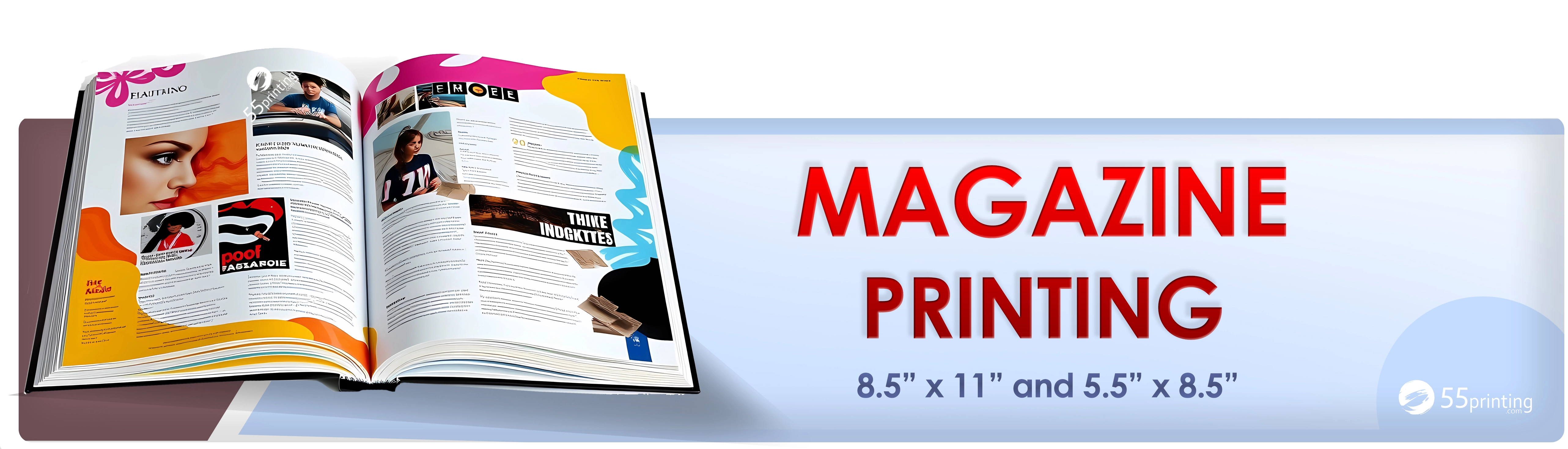 Full color professional magazine printing