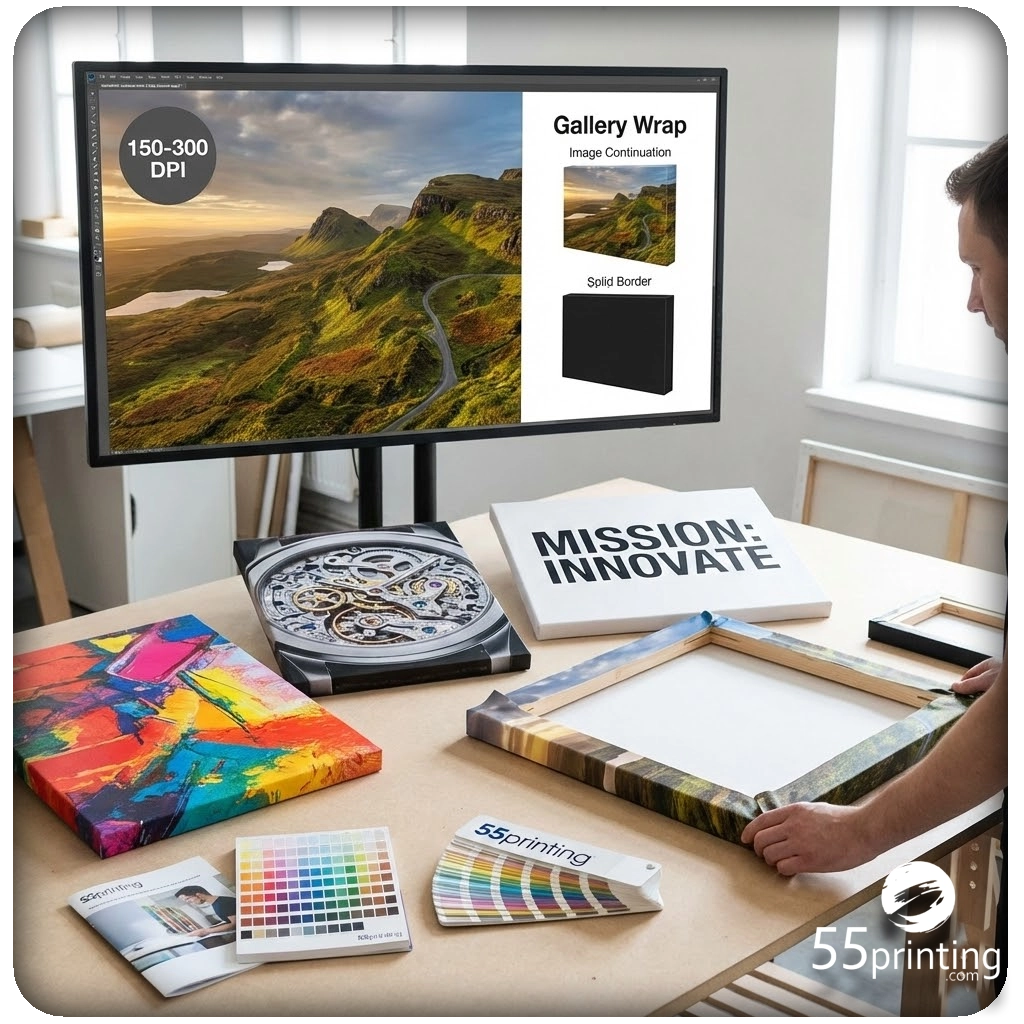 Designing canvas from digital image to finished artwork