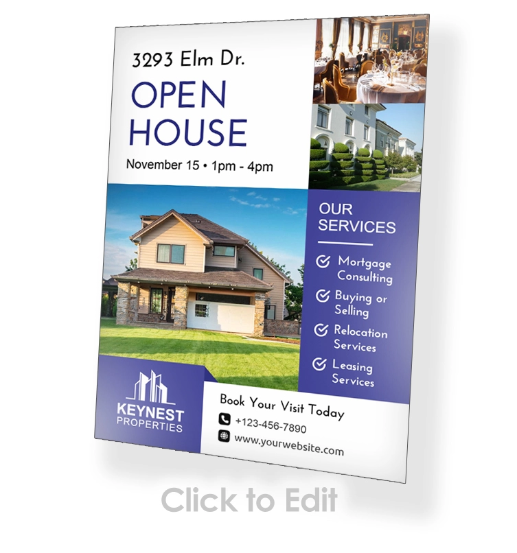Real estate listing flyer template