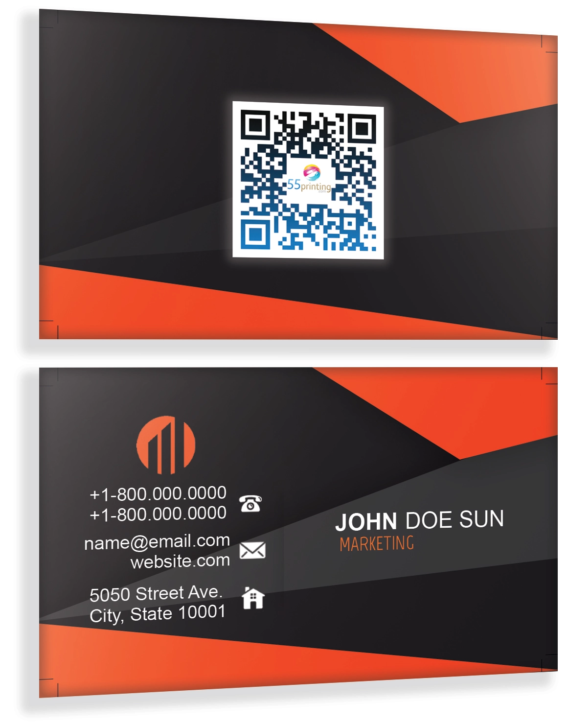 Low cost professional corporate red card style