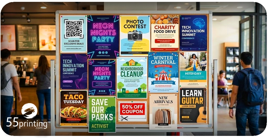 Showcasing different design ideas for print marketing