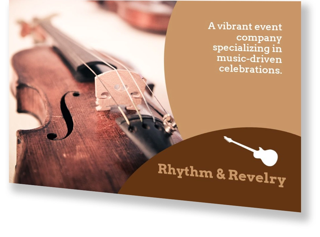 Music Themed Postcard Pre-Designed Template