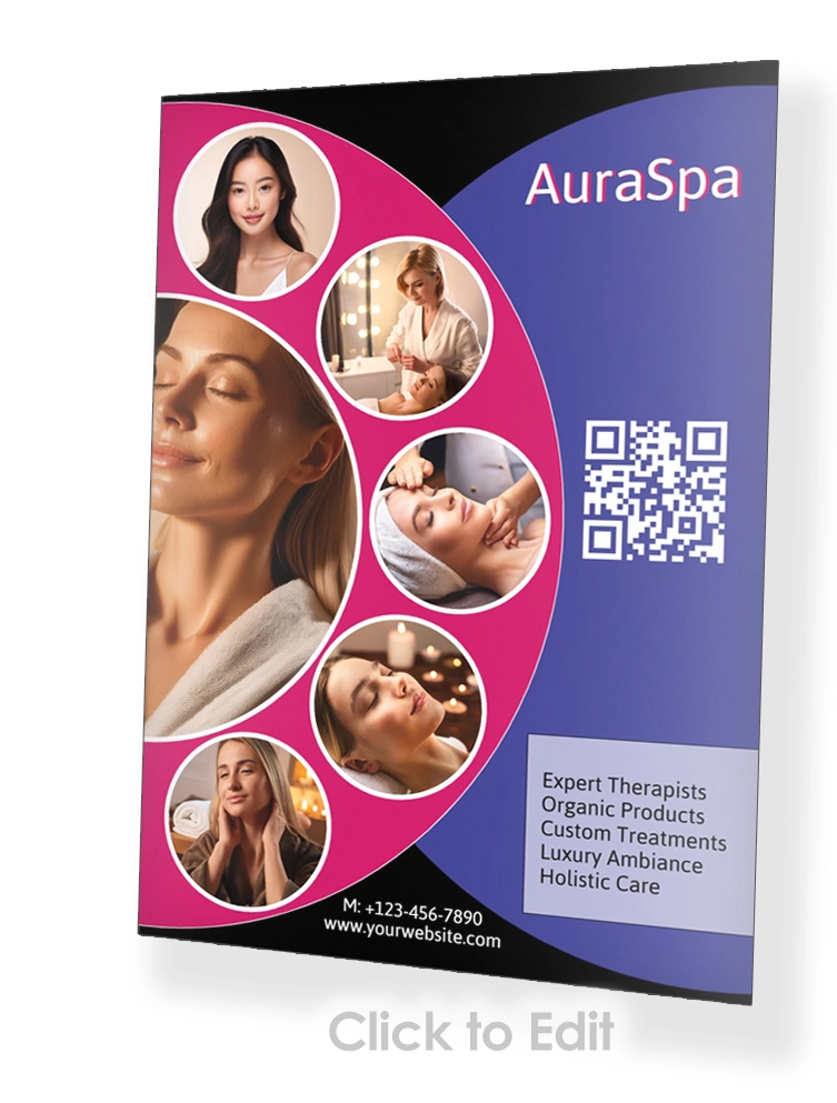 Beauty and wellness pamphlet template