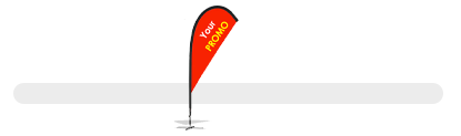 Curved Teardrop Flag Style