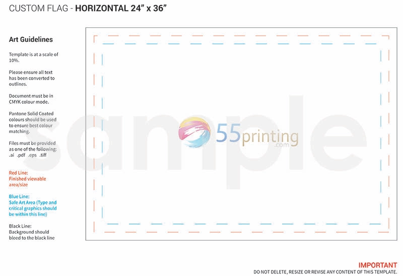 Flag Printing Design Template Guide