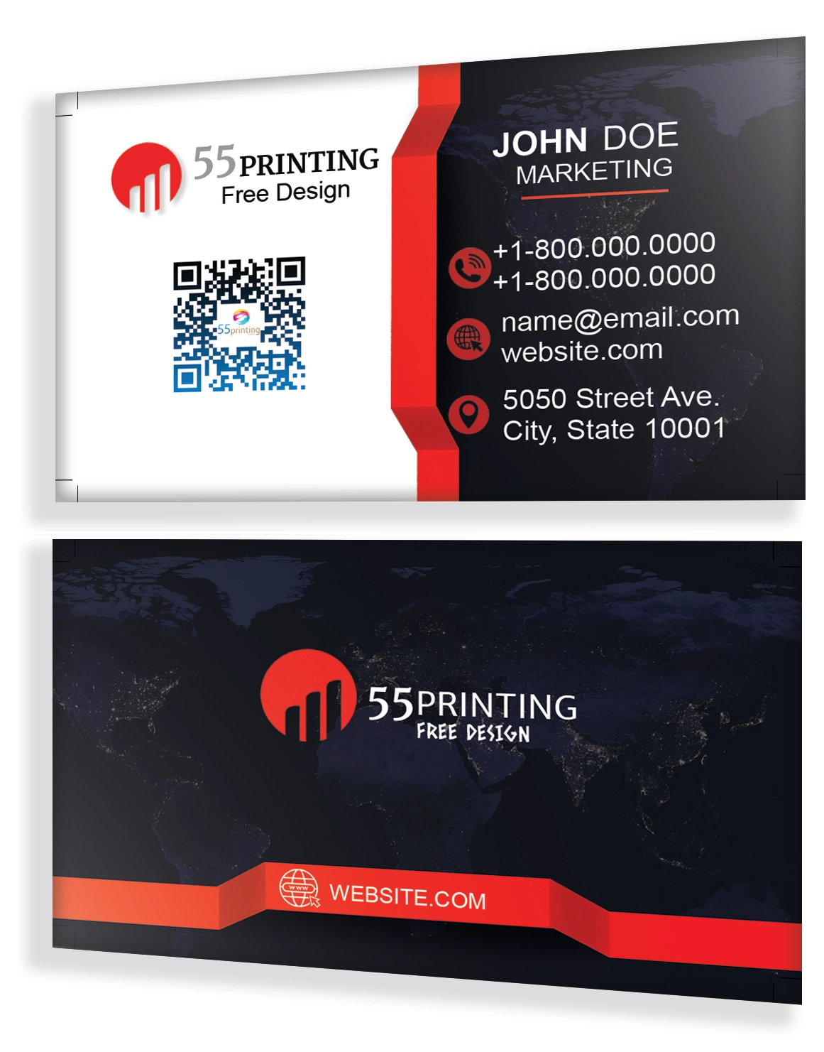 Creative multi-color business card template