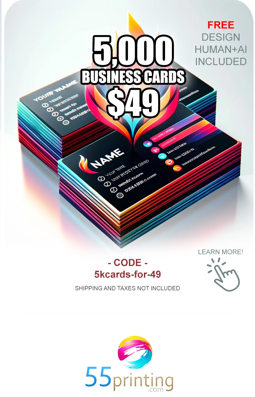 5000 BUSINESS CARDS FOR $49