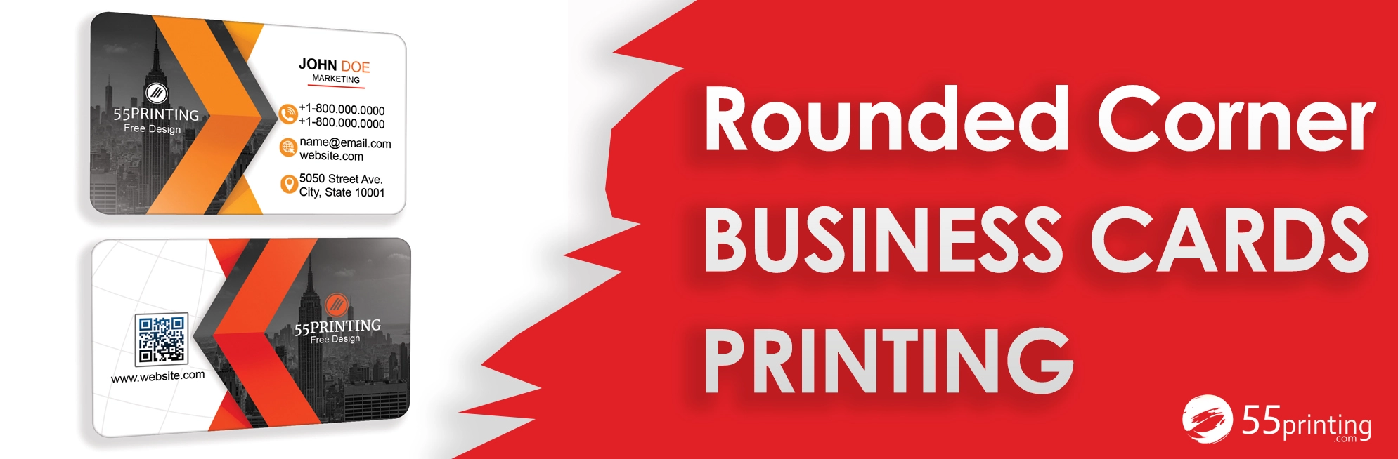 Rounded corners business card guide