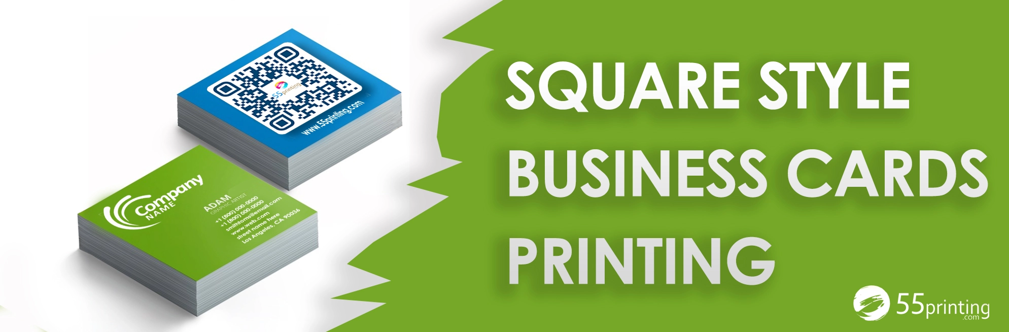 Square business card stack