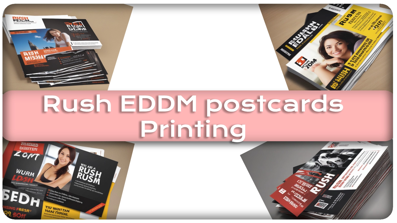 Banner for Rush EDDM every door direct mail postcards printing
