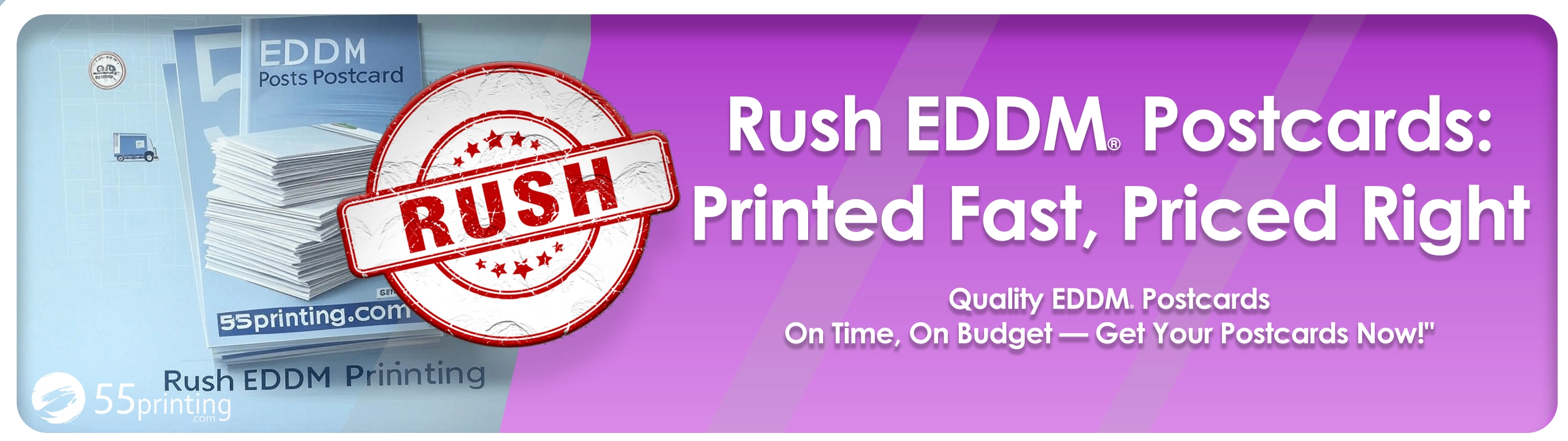 Rush EDDM Postcard Printing Services Banner - Fast Turnaround