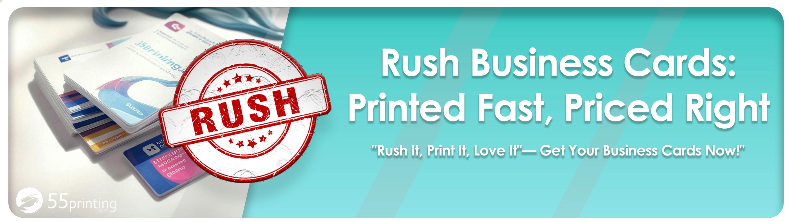 Rush business cards printing banner next day service
