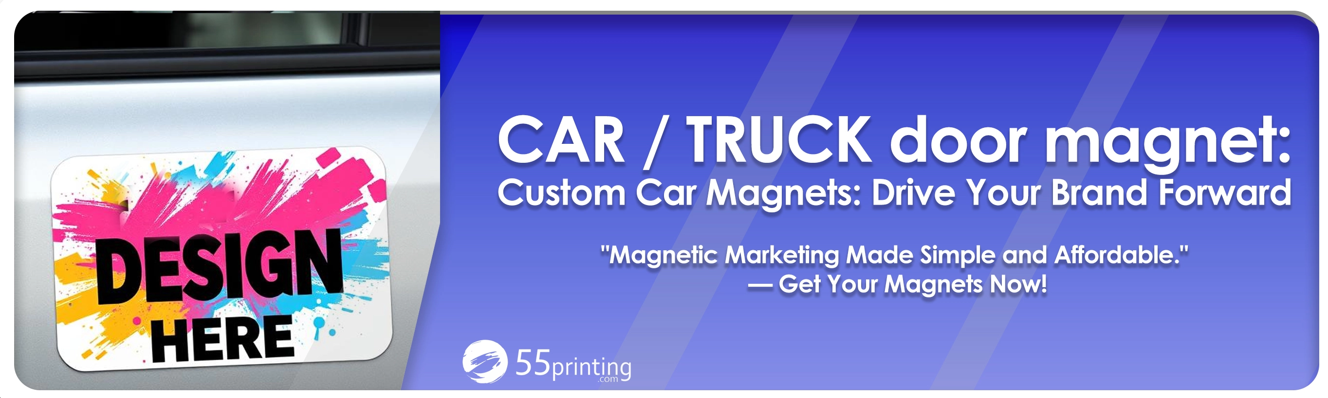 Rush custom car and truck door magnet printing services