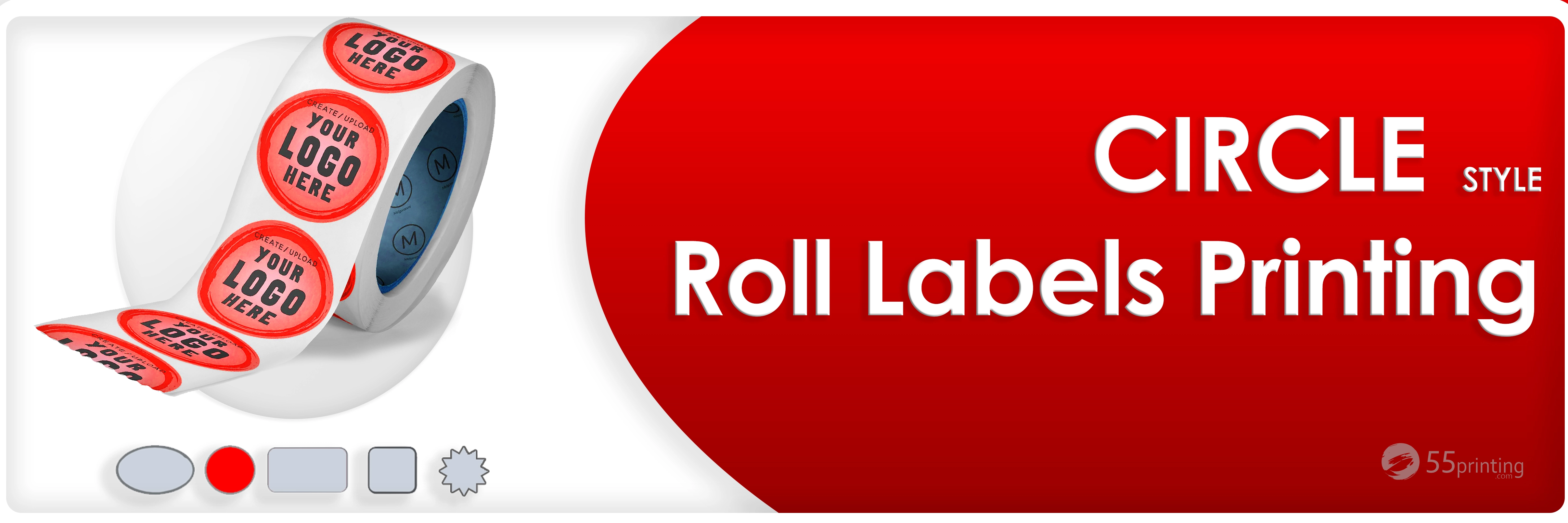Affordable Cheap Circle Roll Labels Banner