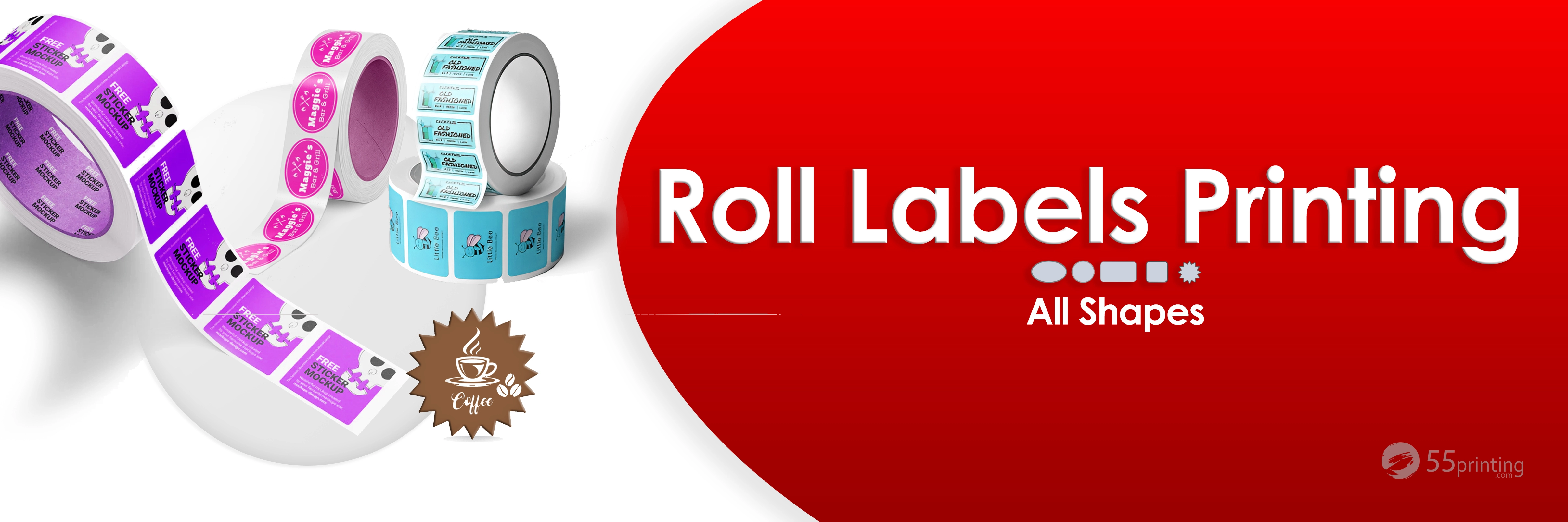Roll Labels Printing Banner